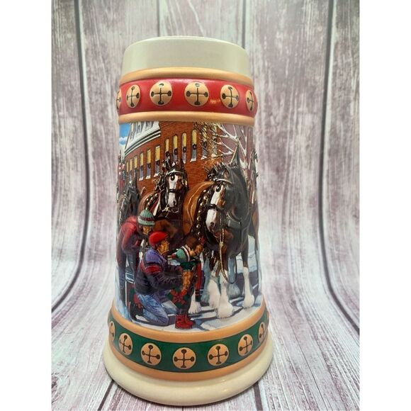 1998 Budweiser Holiday Stein - Hometown Holiday Old World Heritage - Picture 2 of 12